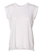 Load image into Gallery viewer, Women’s Flowy Rolled Cuffs Muscle Tee
